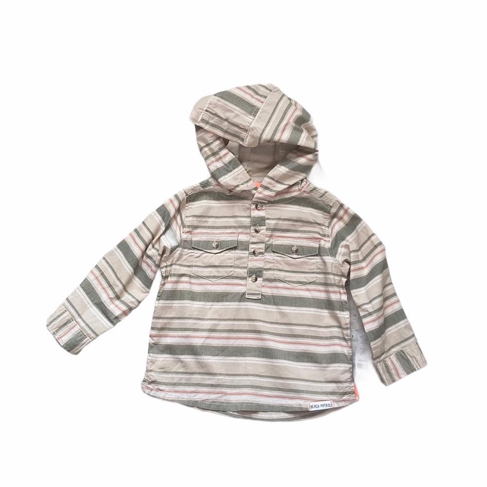 Carters hooded striped shirt 24 months NWT